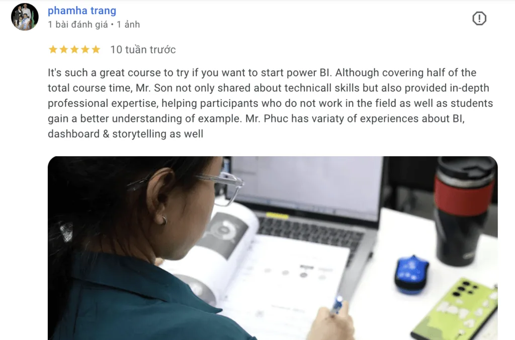 Chia sẻ của học viên khóa học Power BI tại Starttrain
