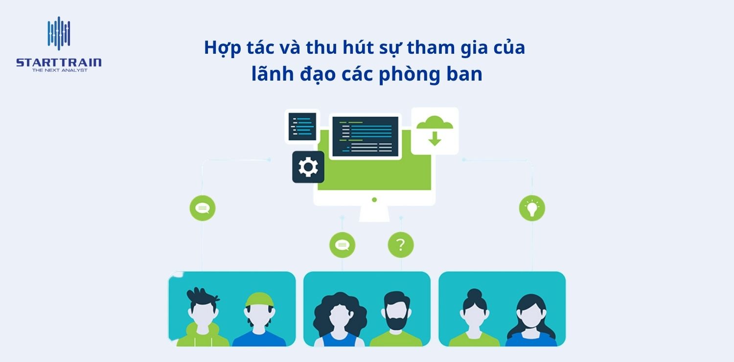 Hợp tác và thu hút sự tham gia của lãnh đạo các phòng ban