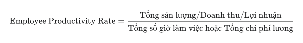 Employee Productivity Rate