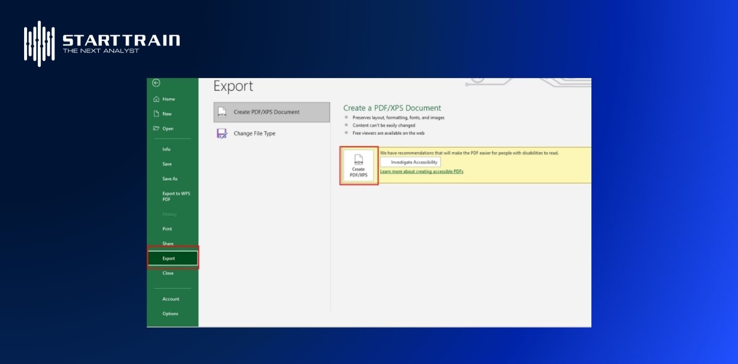 cách chuyển Excel sang PDF trực tiếp