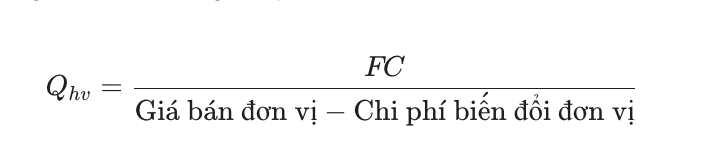 C&aacute;ch x&aacute;c định điểm h&ograve;a vốn