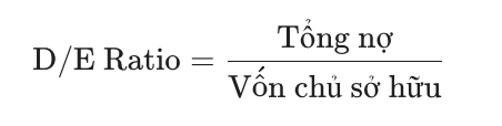 Hệ số Nợ tr&ecirc;n Vốn chủ sở hữu (D/E Ratio)