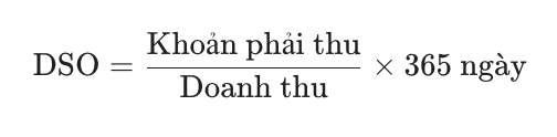 Số ng&agrave;y thu tiền b&igrave;nh qu&acirc;n (DSO)