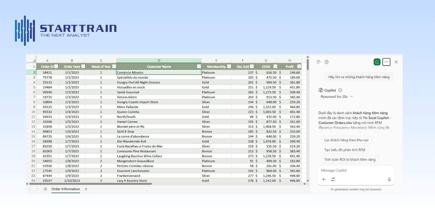 Phân tích chuyên sâu với Agent Mode & Analyst