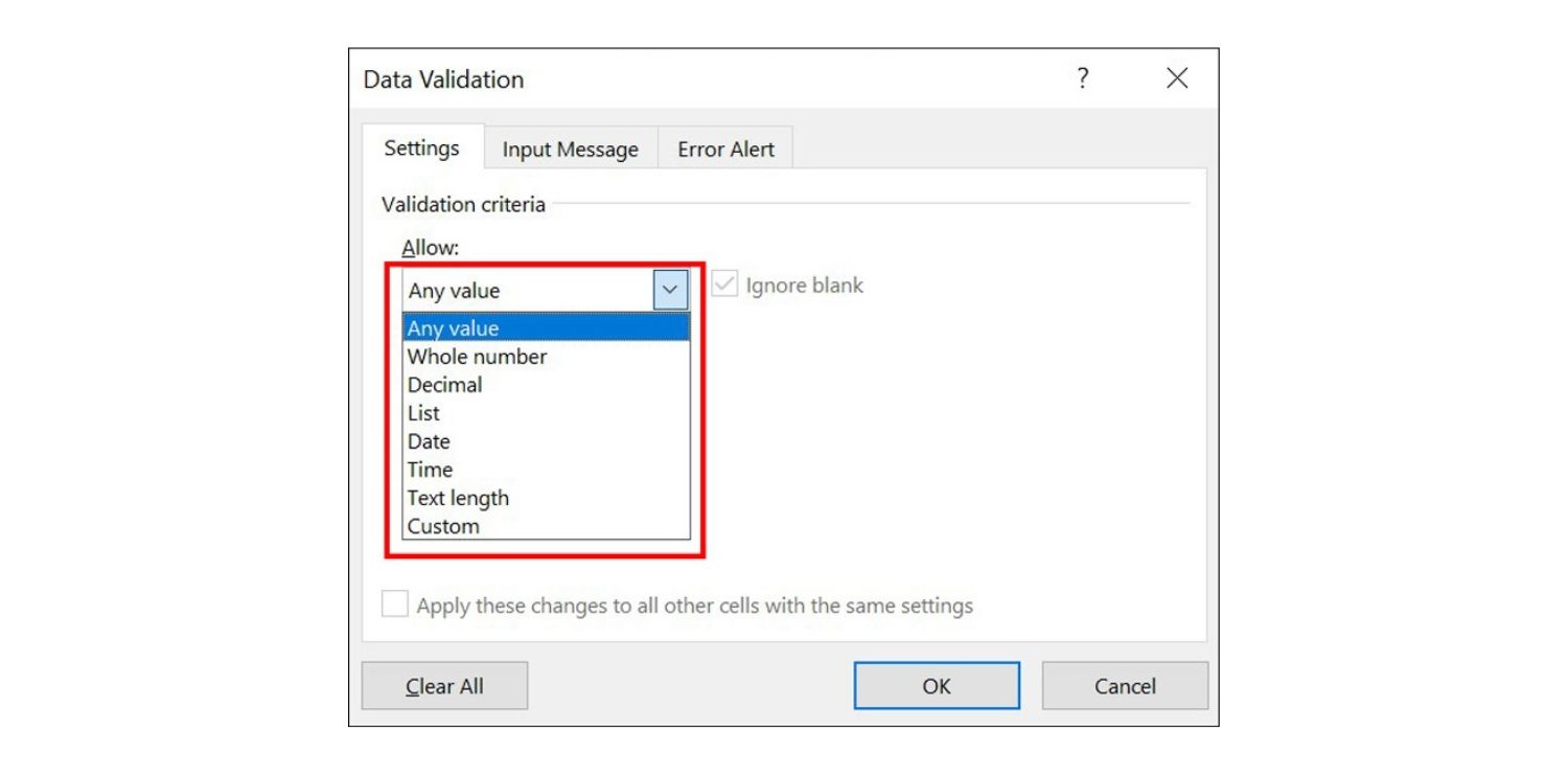 Cách sử dụng Data Validation trong Excel