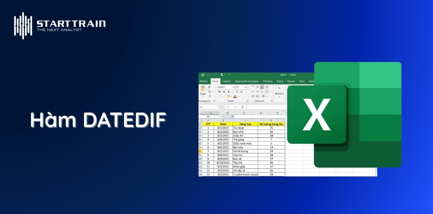 Cách dùng hàm DATEDIF trong Excel 