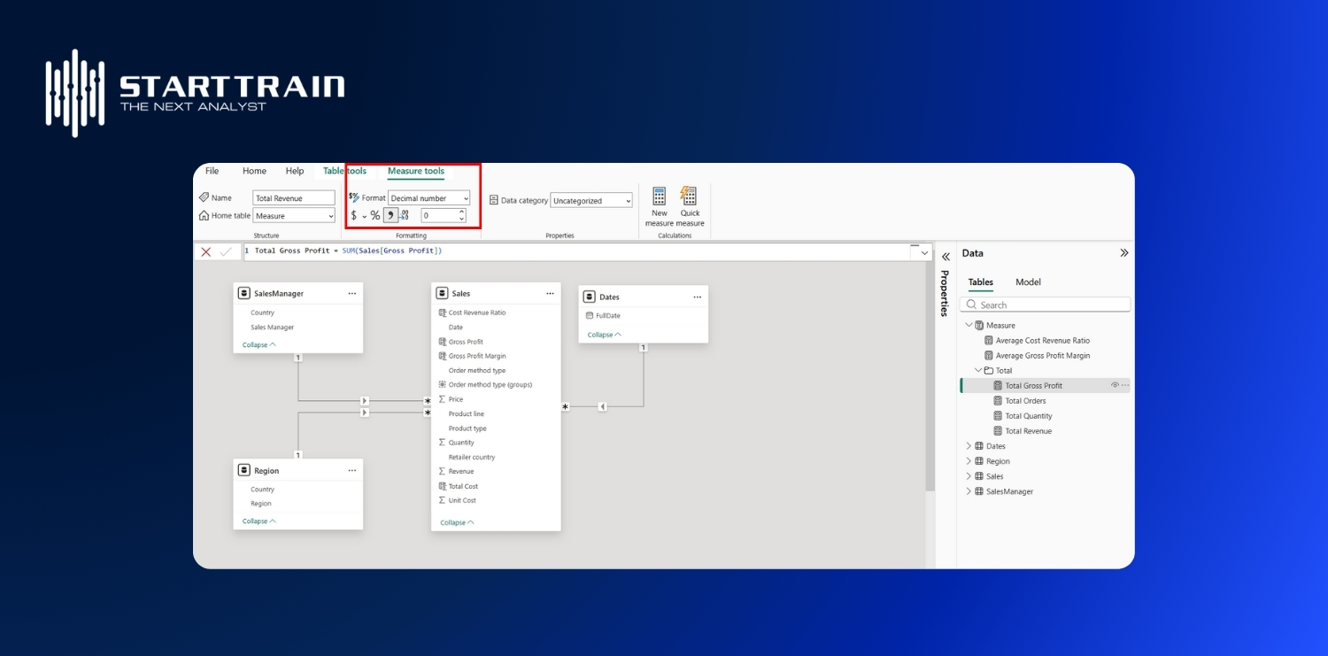 C&aacute;c bước cơ bản để tạo một Power BI Bar chart
