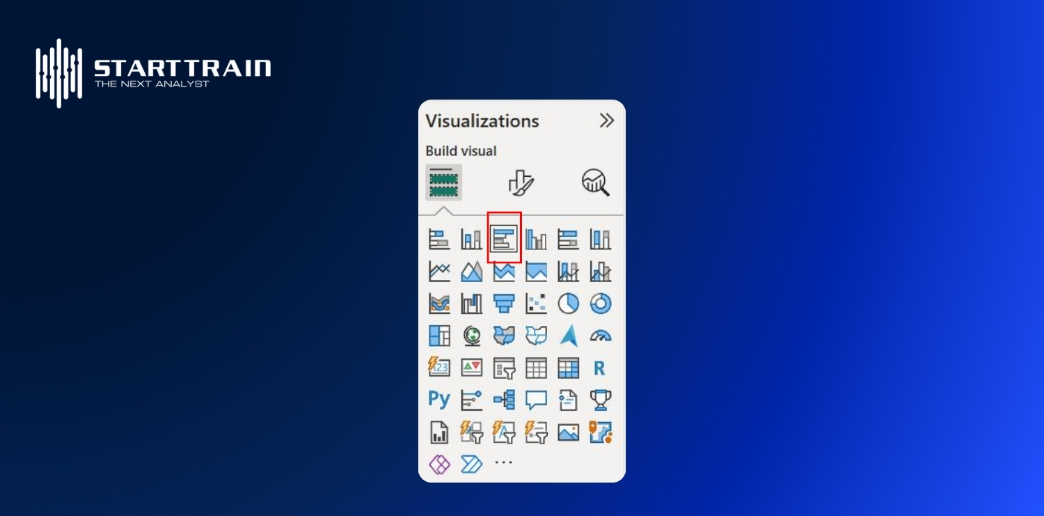 C&aacute;c bước cơ bản để tạo một Power BI Bar chart