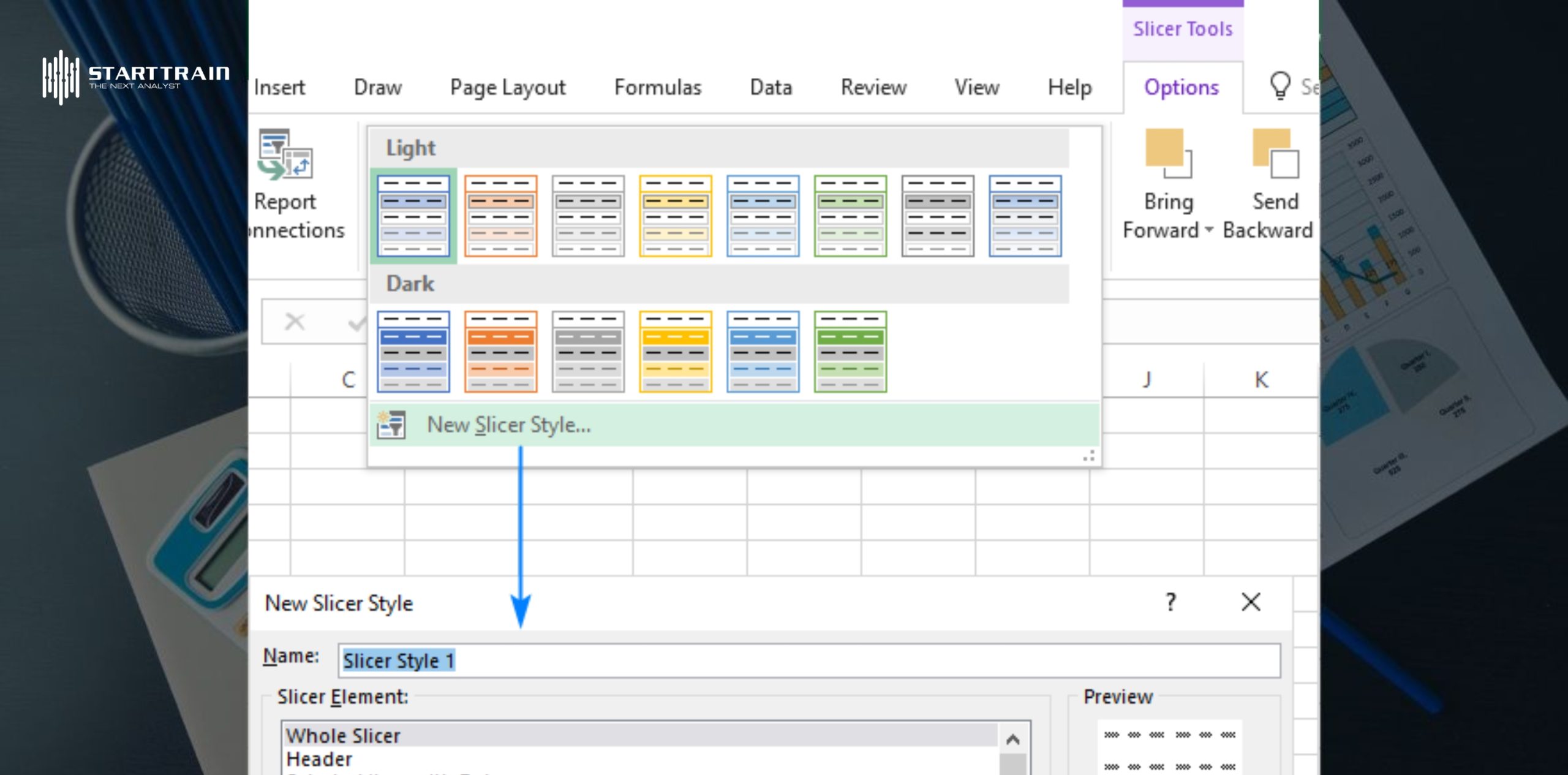 Thiết lập Slicer Styles