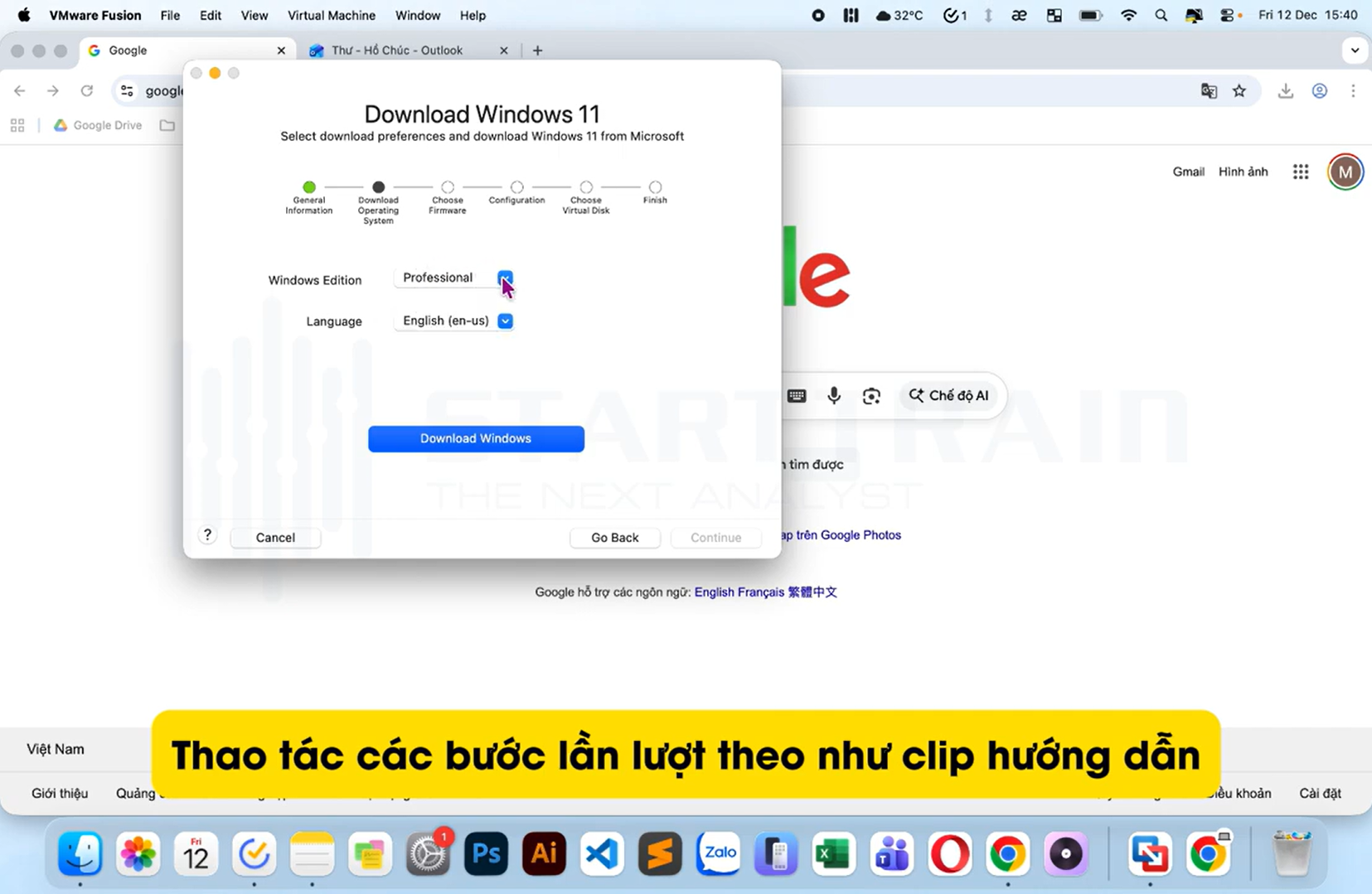 Tải và thiết lập môi trường Windows 11