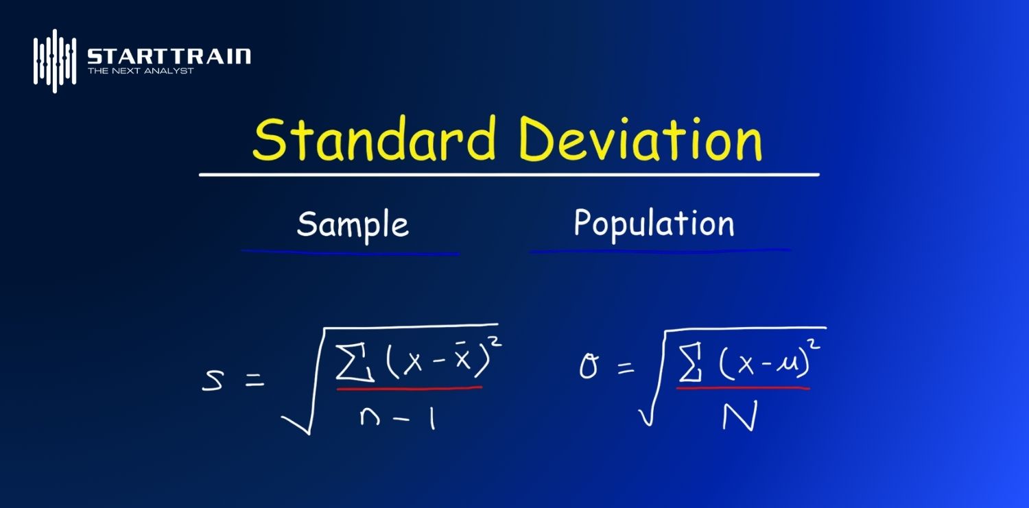 Cách tính độ lệch chuẩn trong Excel