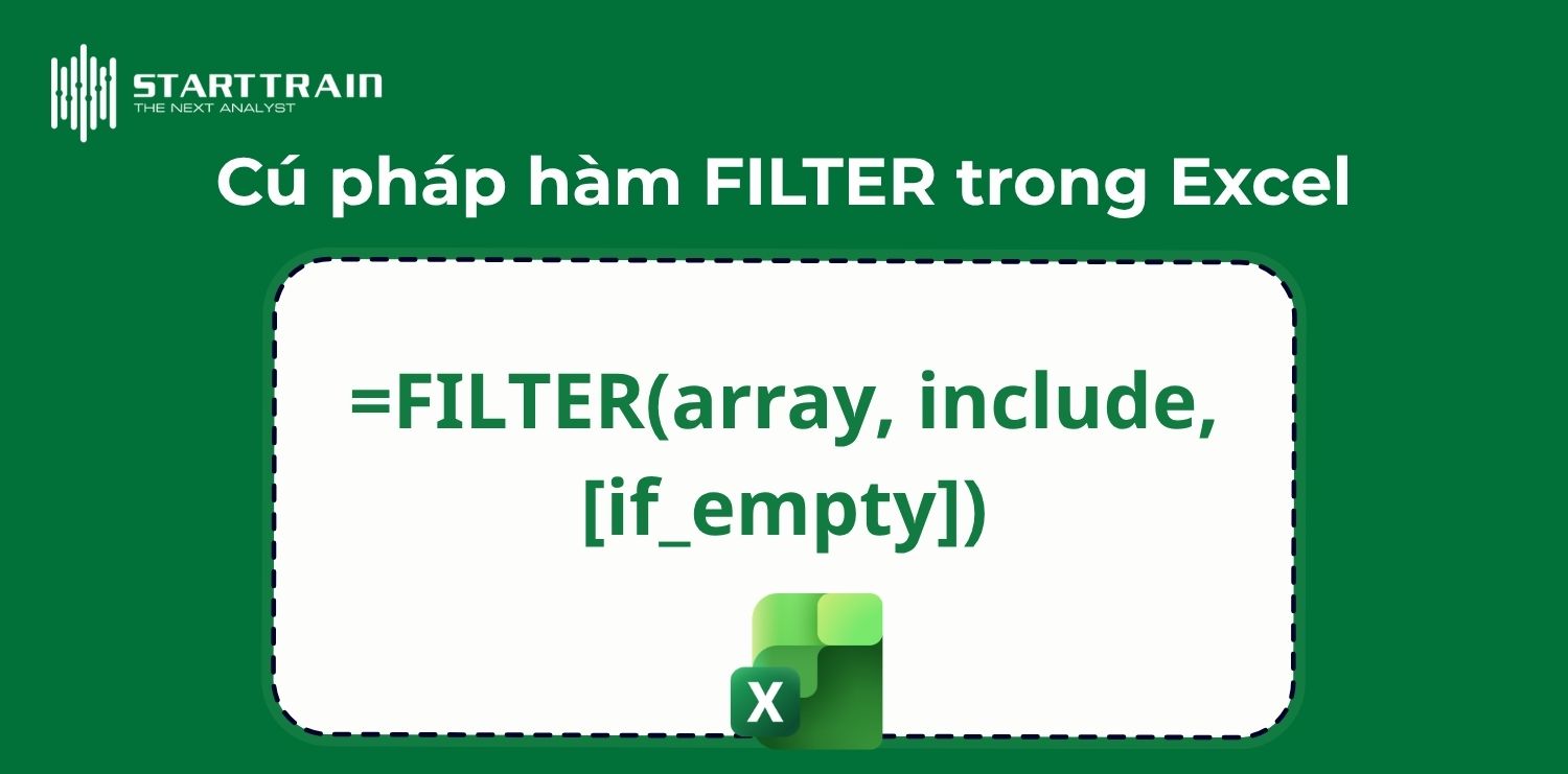 Cú pháp hàm FILTER trong Excel