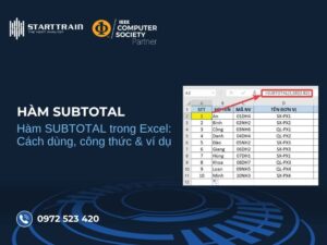 Hàm SUBTOTAL trong Excel