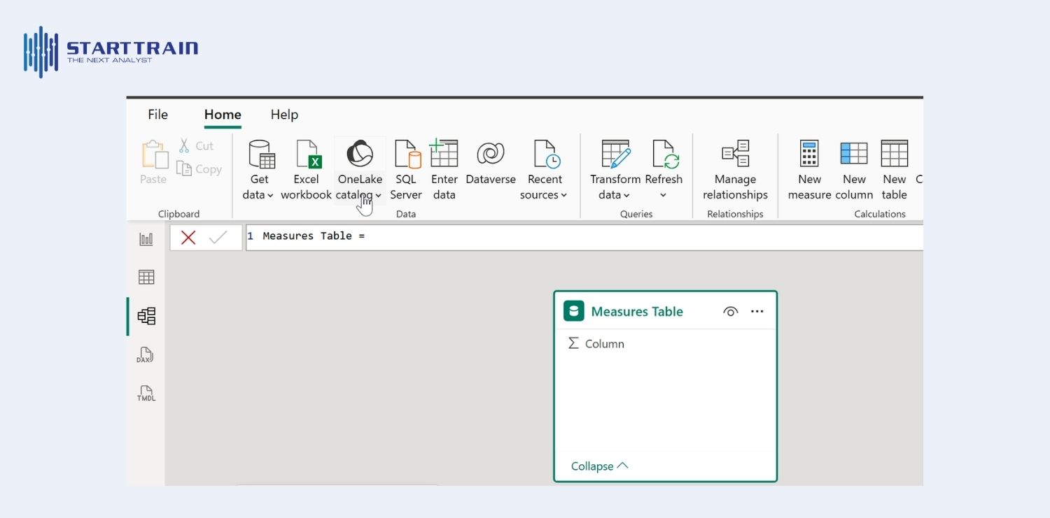 Tạo Measure Table để quản lý tập trung