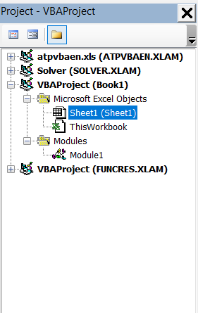 giao diện của VBA Editor