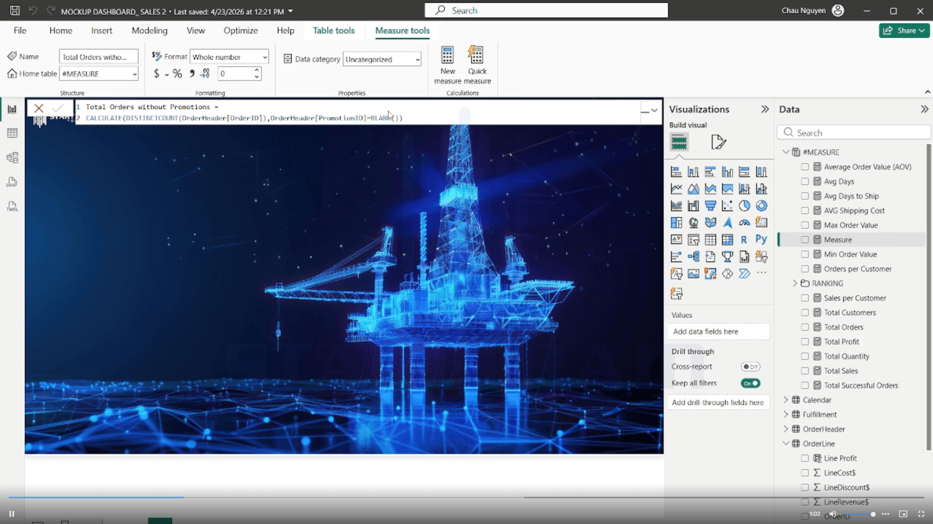 hàm Calculate trong Power BI