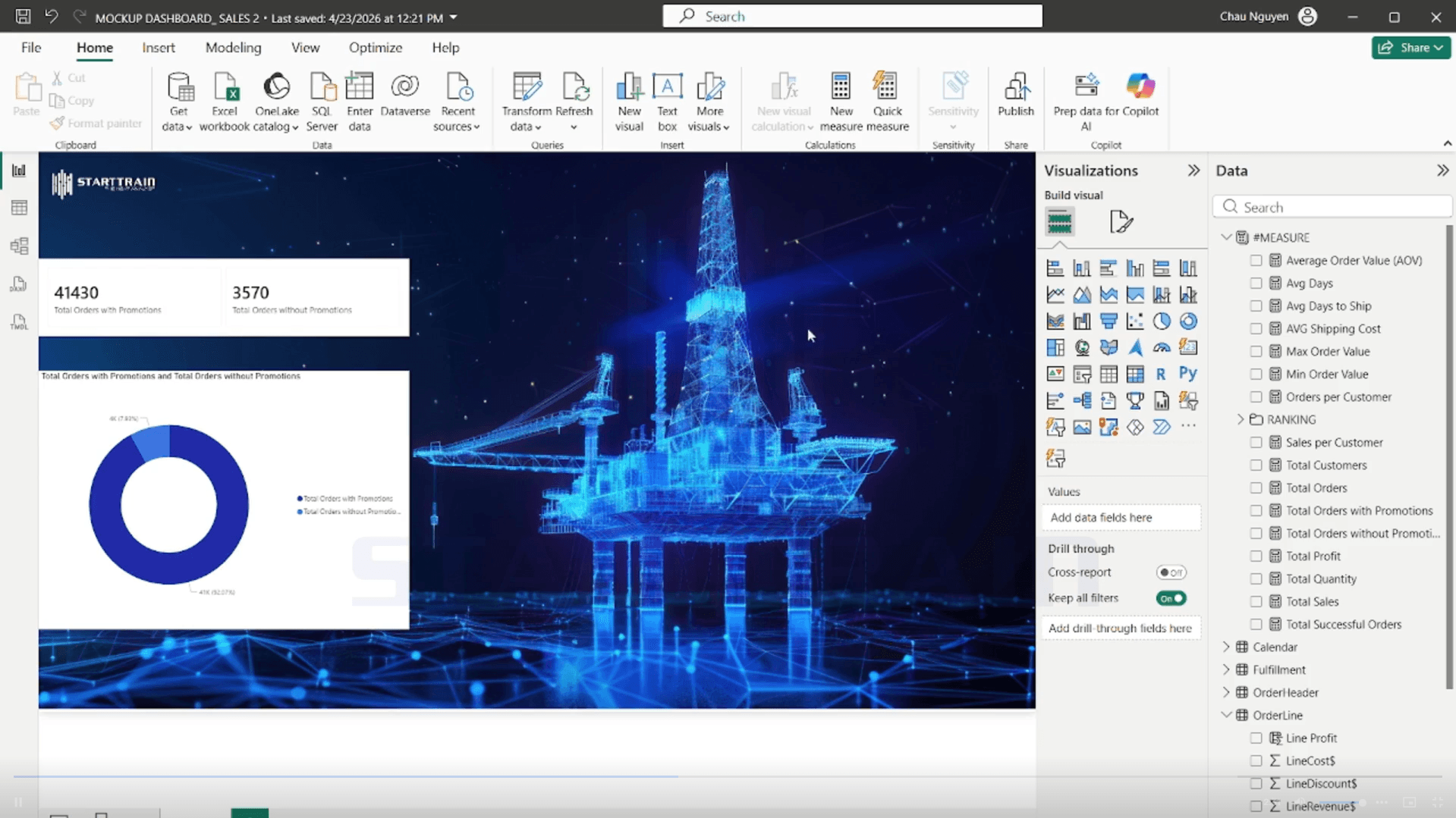 hàm Calculate trong Power BI