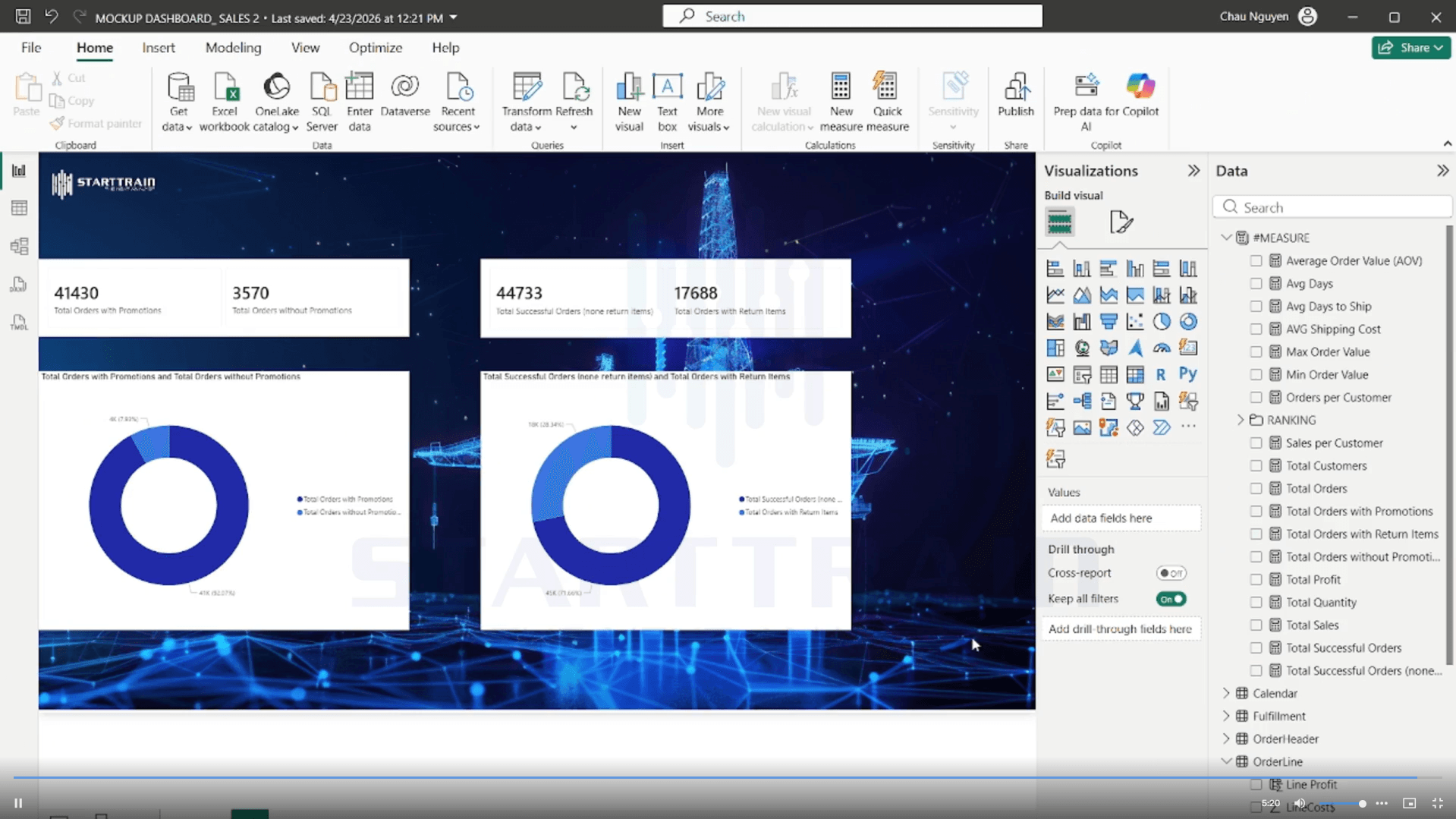 hàm Calculate trong Power BI