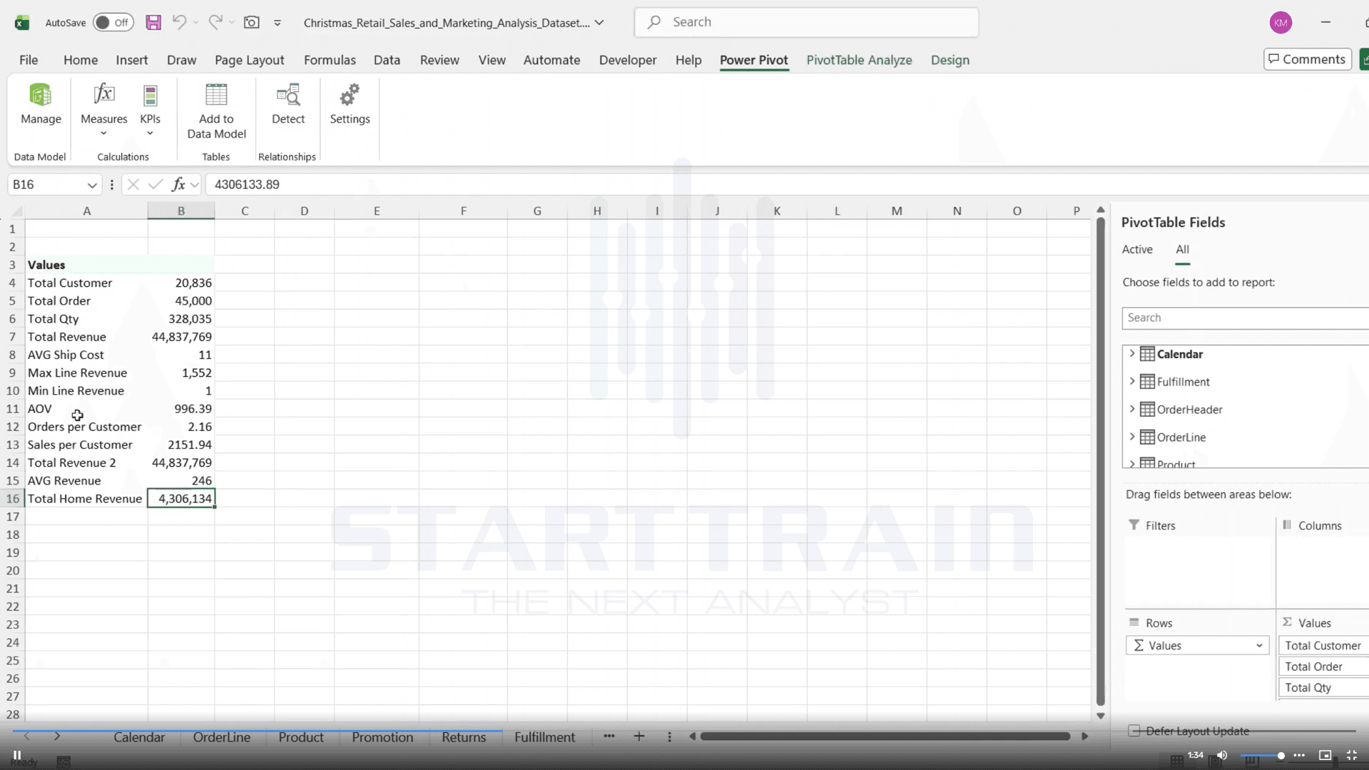 Calculate trong Excel