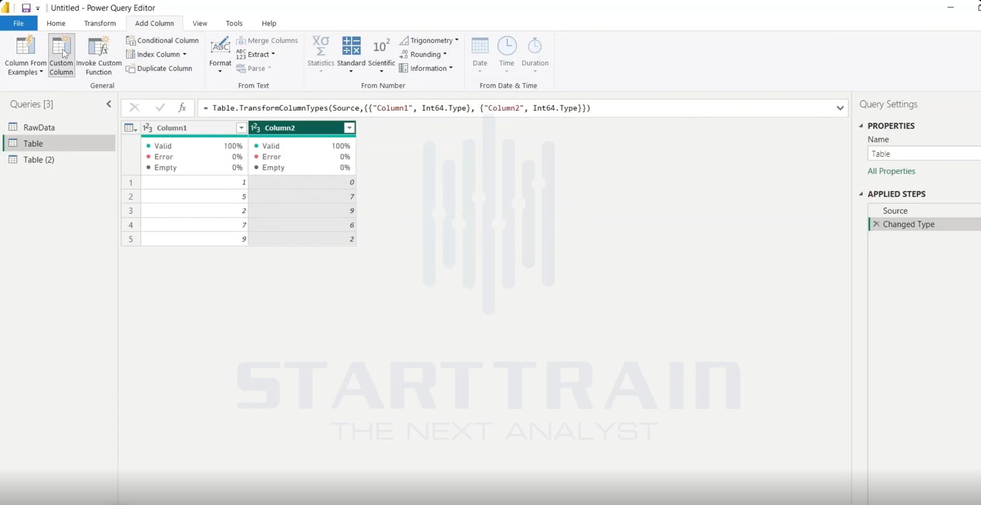 Custom Column trong Power Query