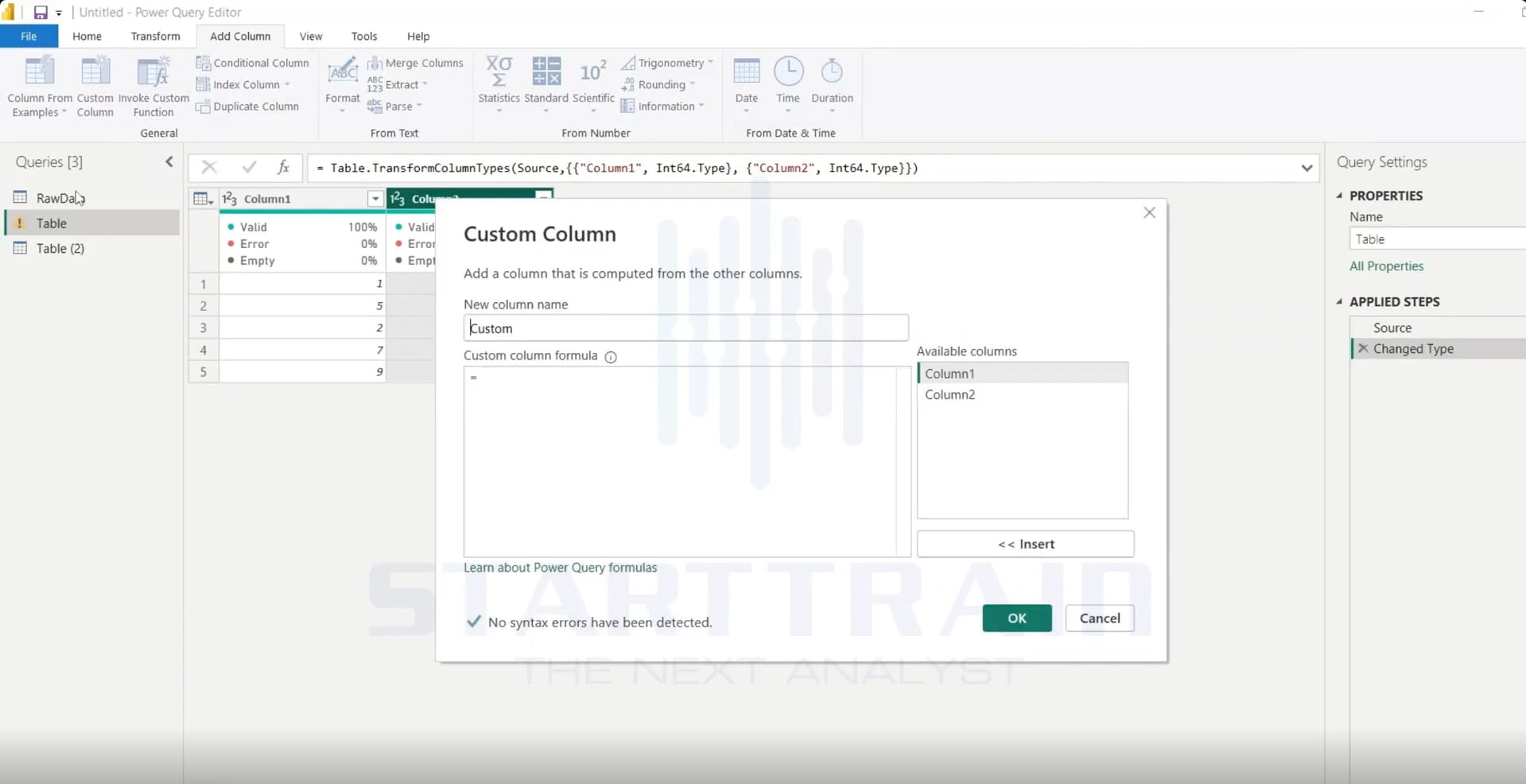 Custom Column trong Power Query