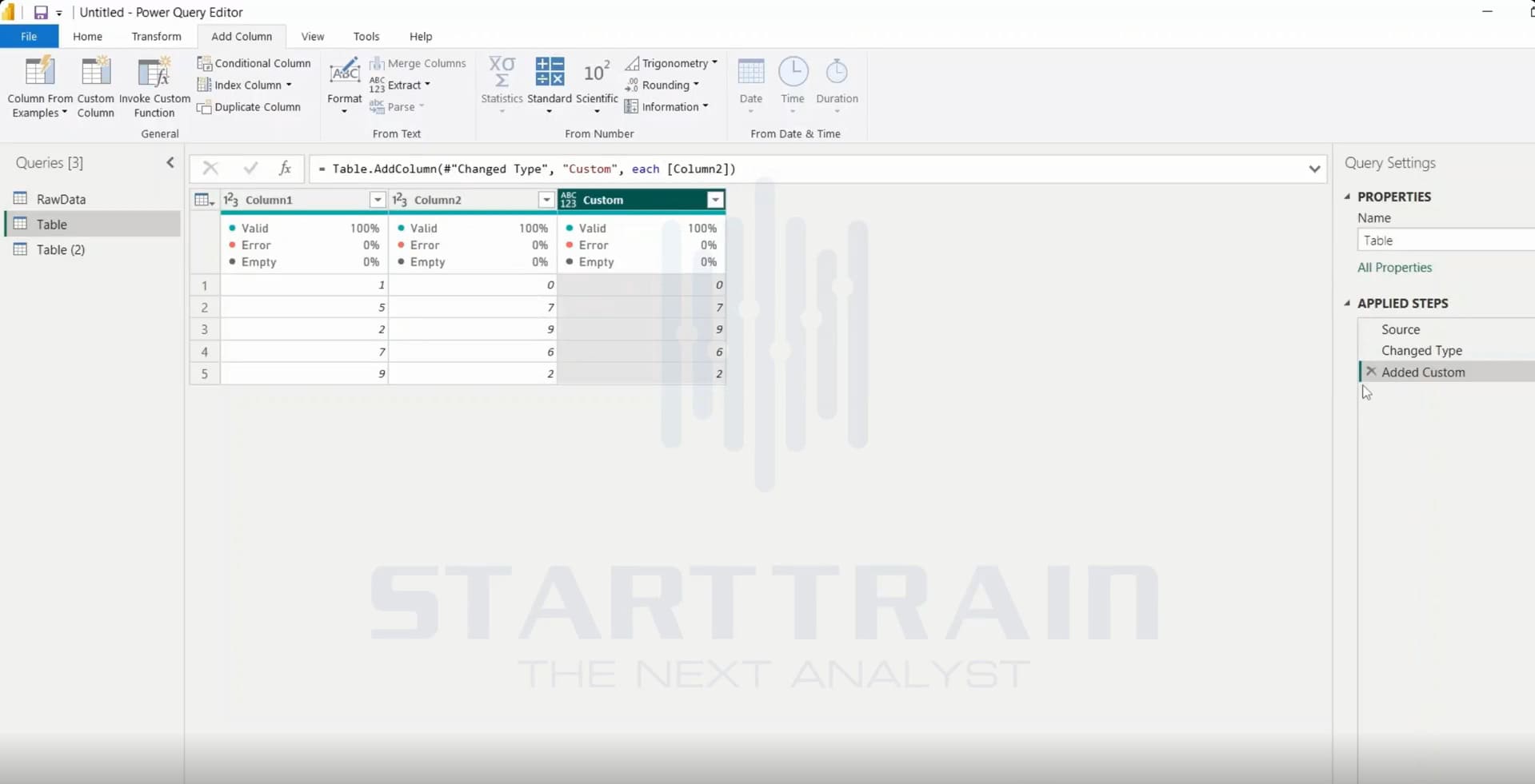 Custom Column trong Power Query