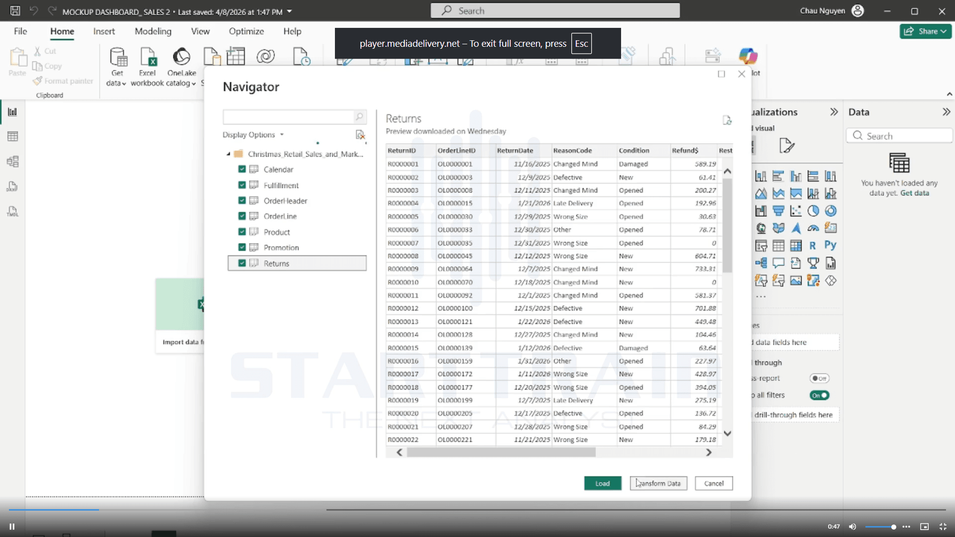 tạo Data Model trong Power BI