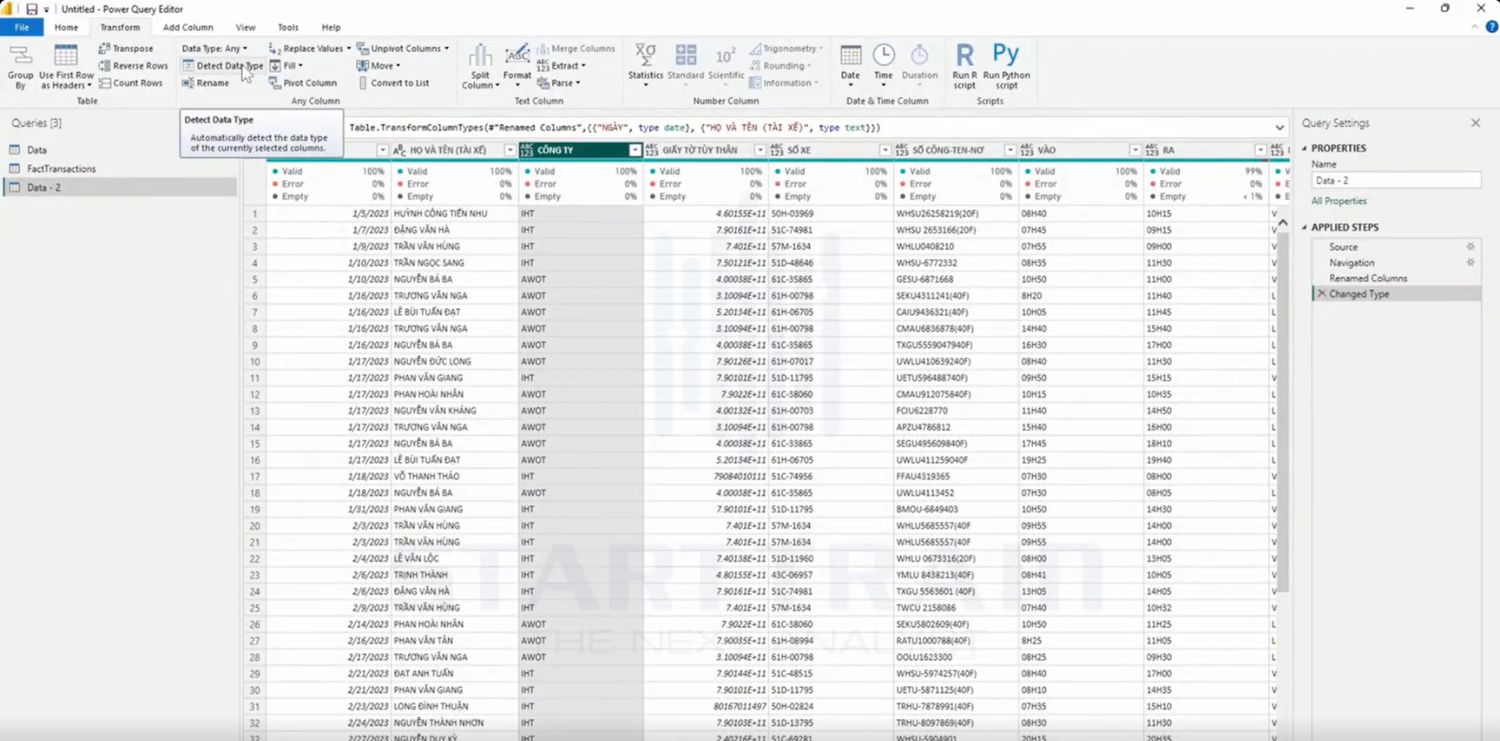 Cách sử dụng Data Type trong Power BI