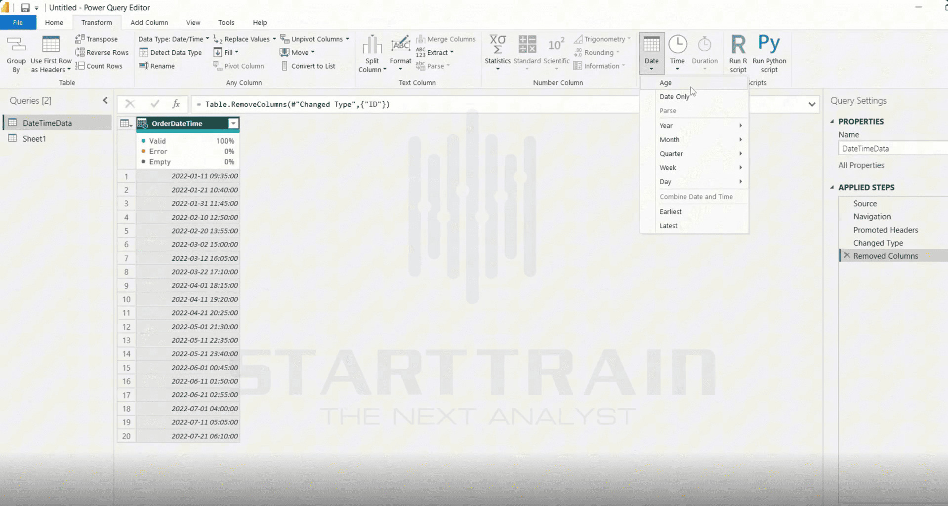 Date trong Power BI