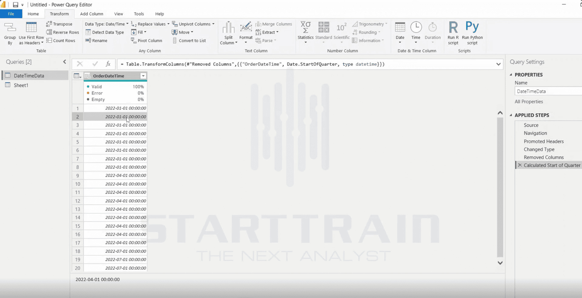 Date trong Power BI
