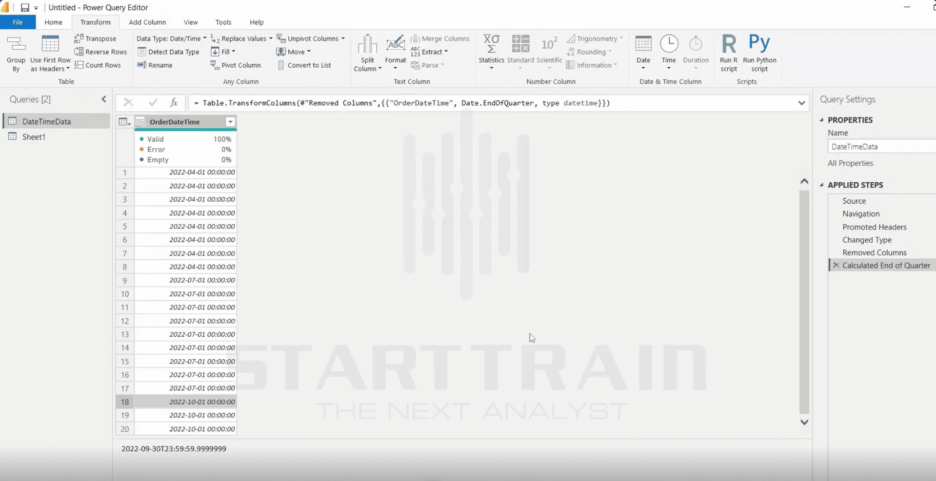 Date trong Power BI