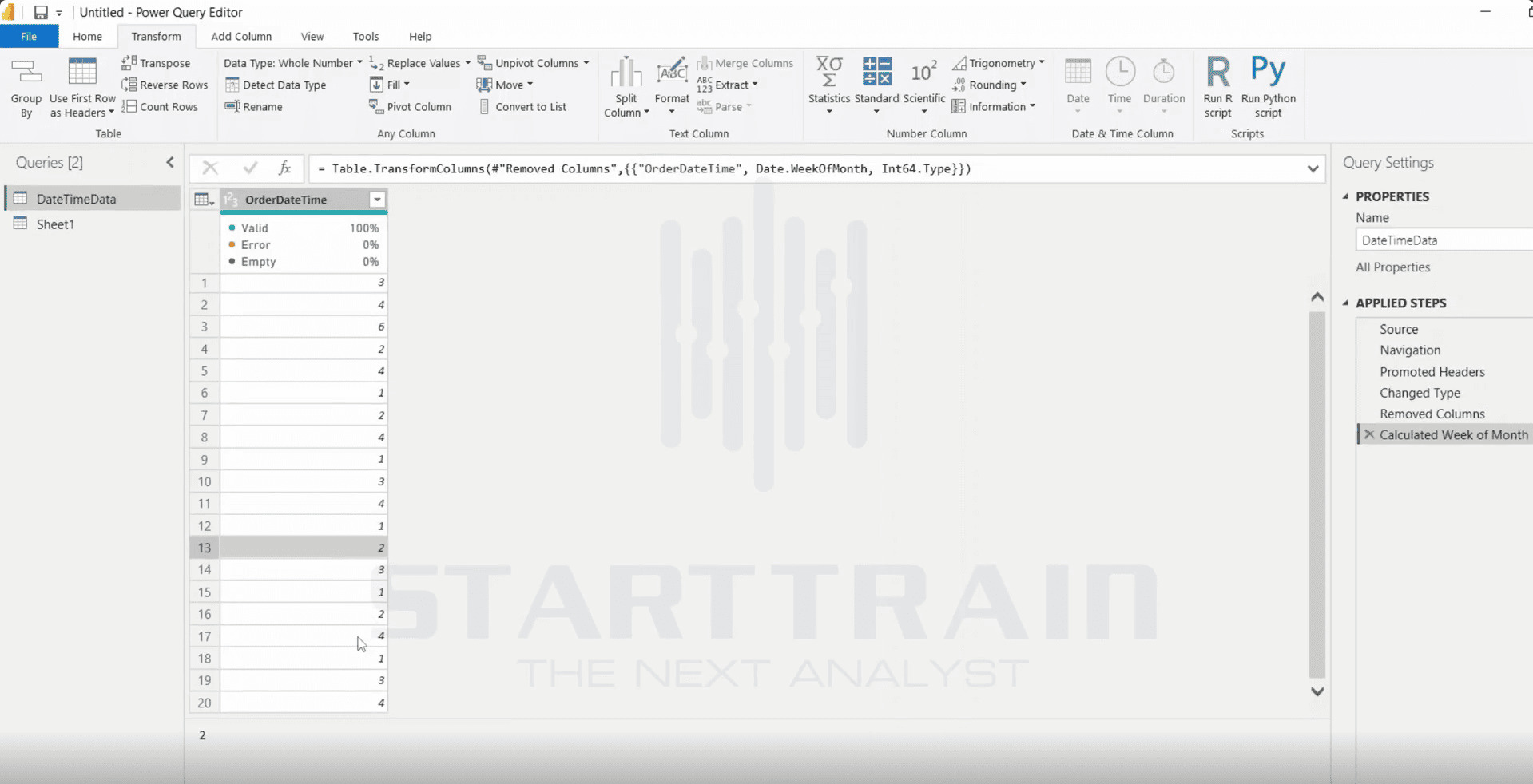 Date trong Power BI