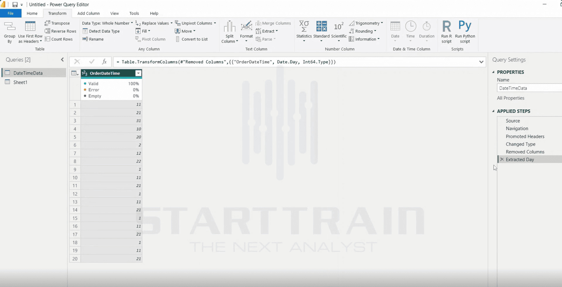 Date trong Power BI
