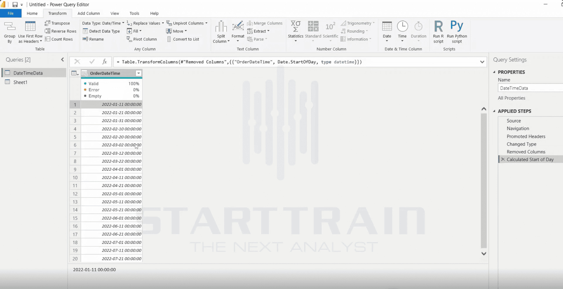 Date trong Power BI