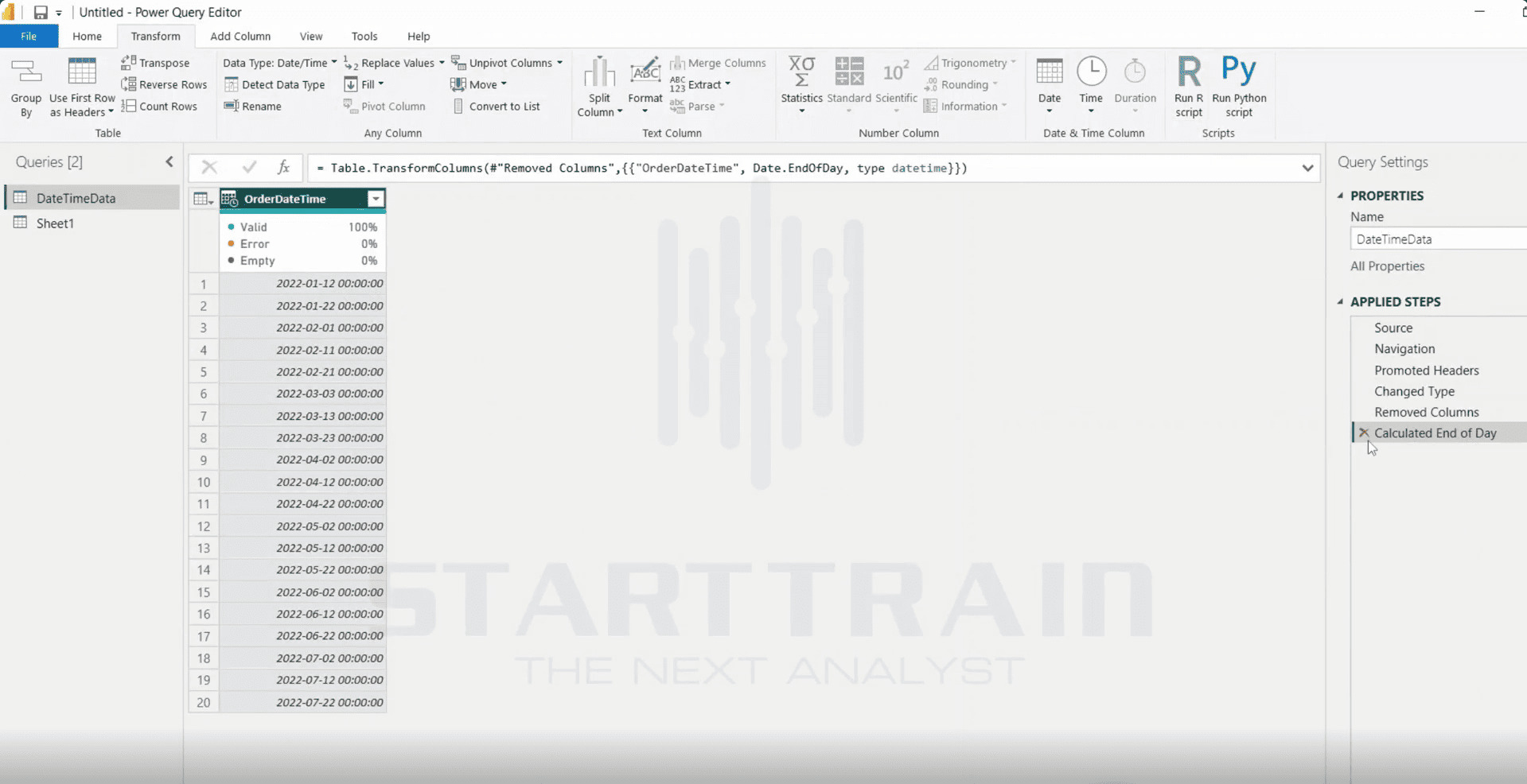 Date trong Power BI