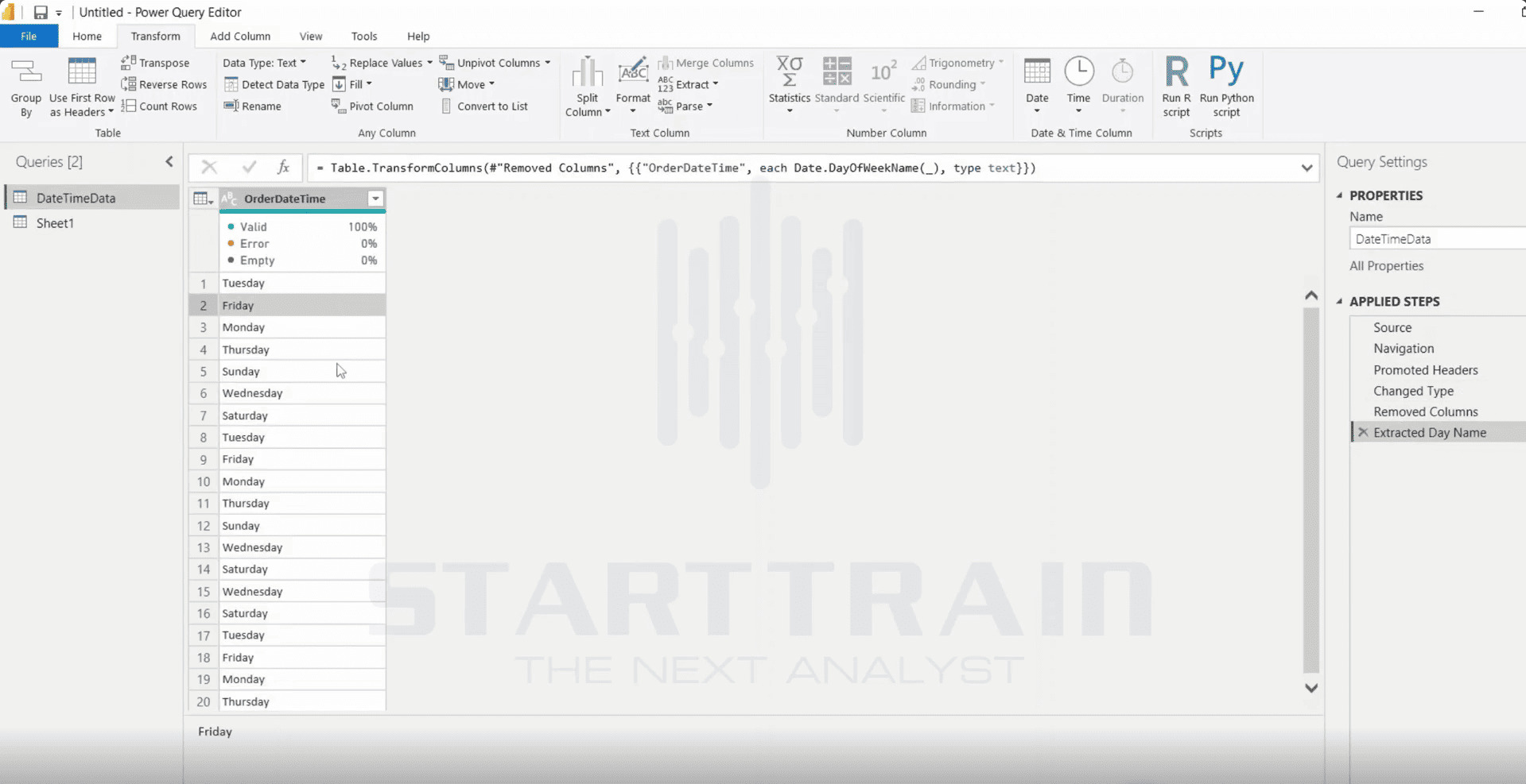 Date trong Power BI