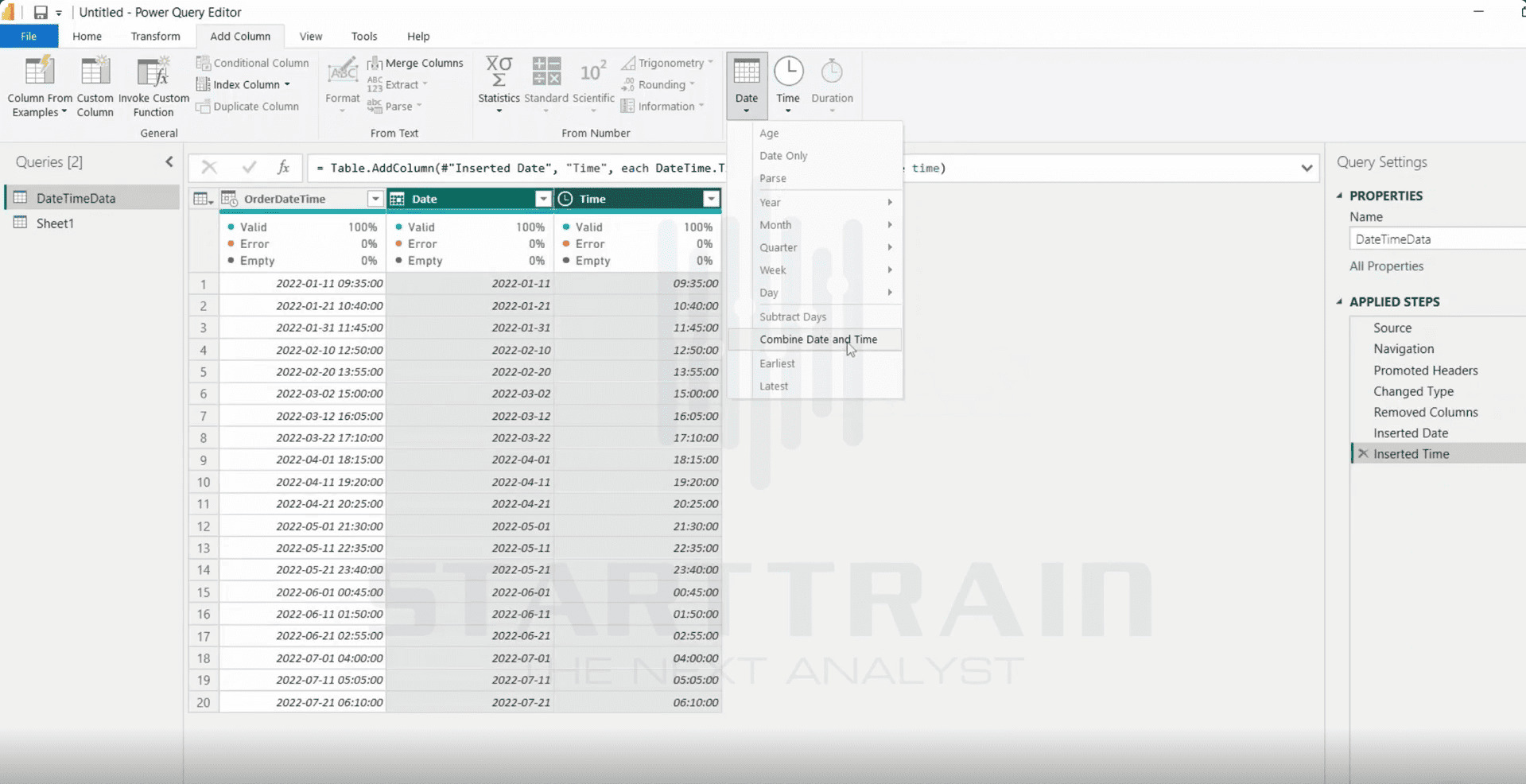 Date trong Power BI