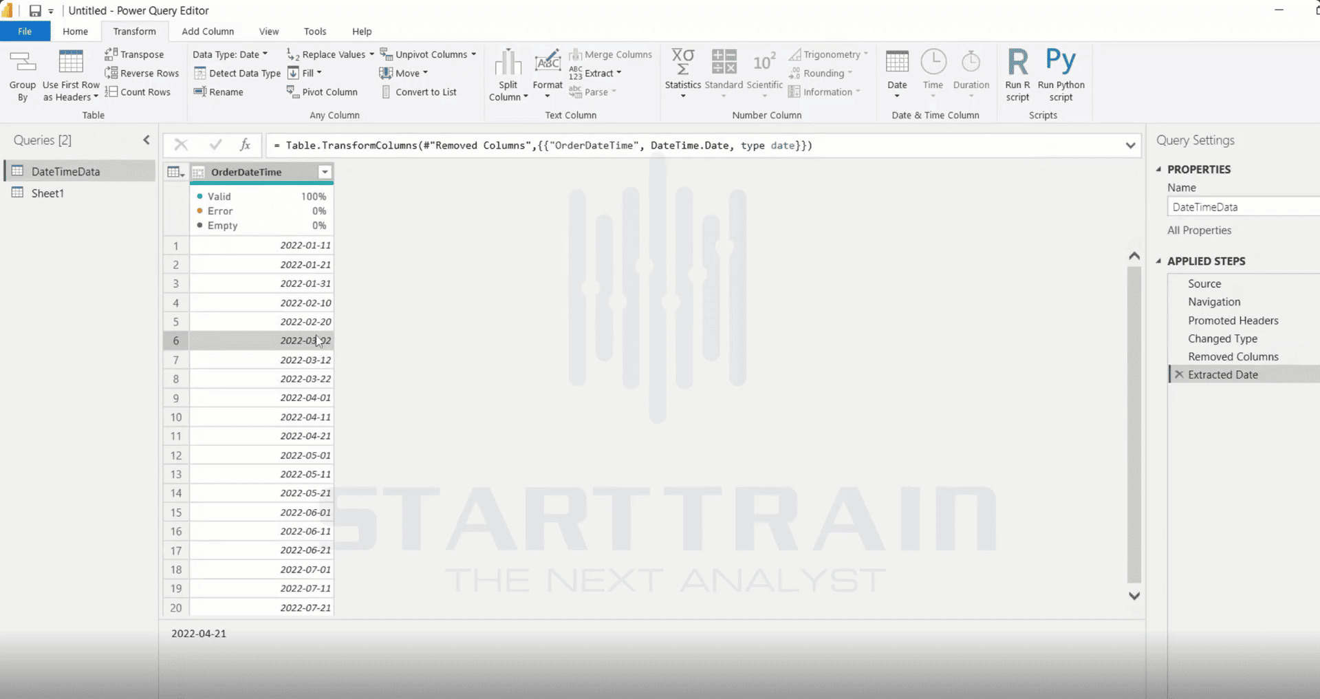 Date trong Power BI