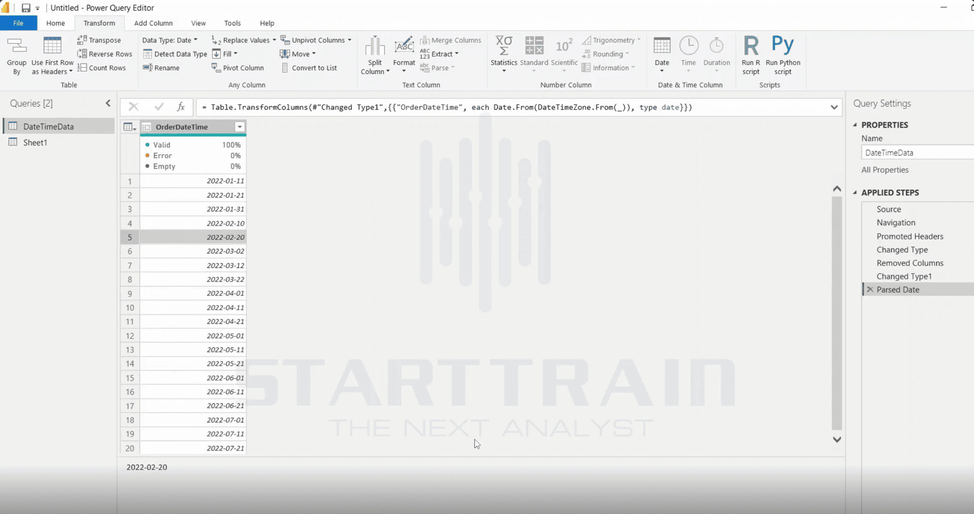 Date trong Power BI