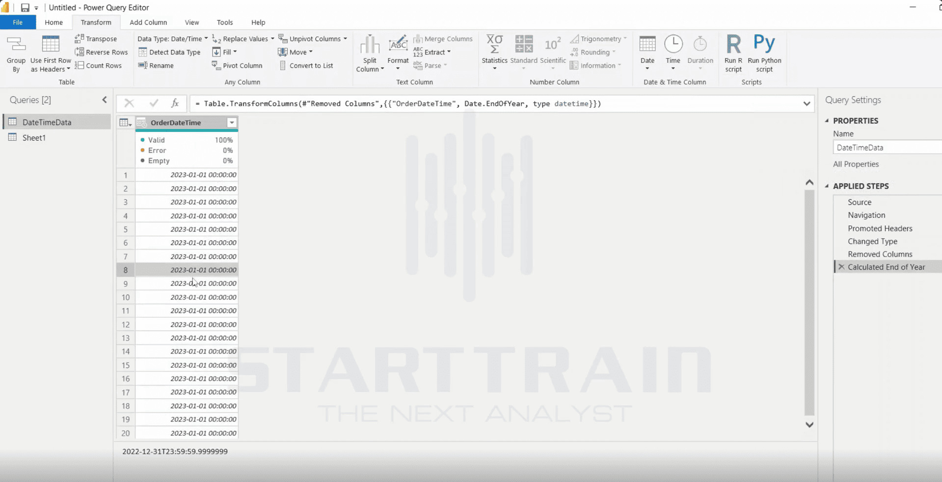 Date trong Power BI