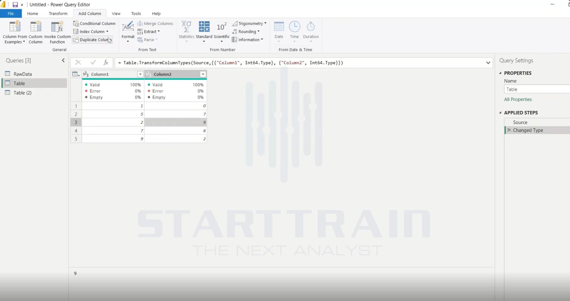 Duplicate Column