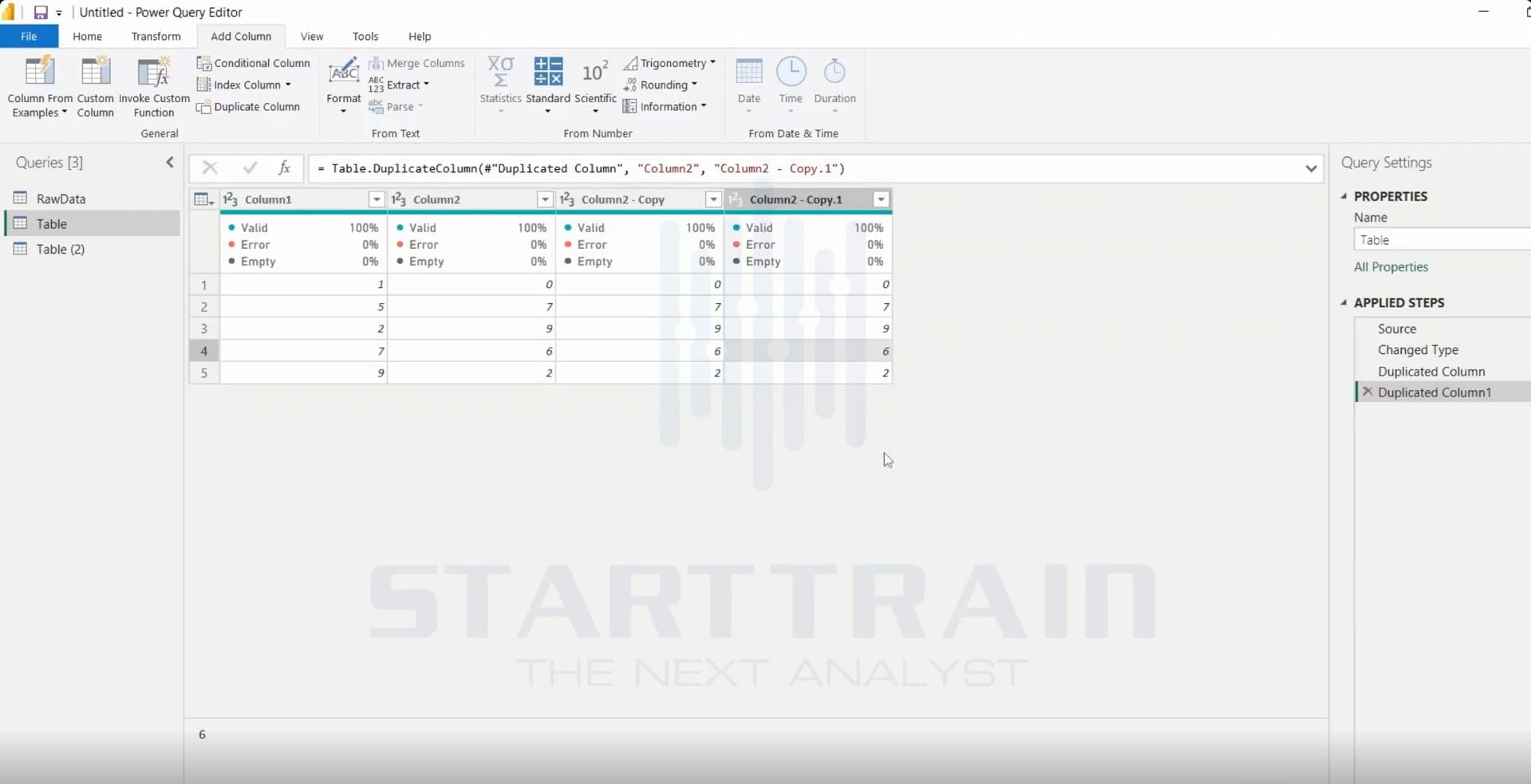 Duplicate Column