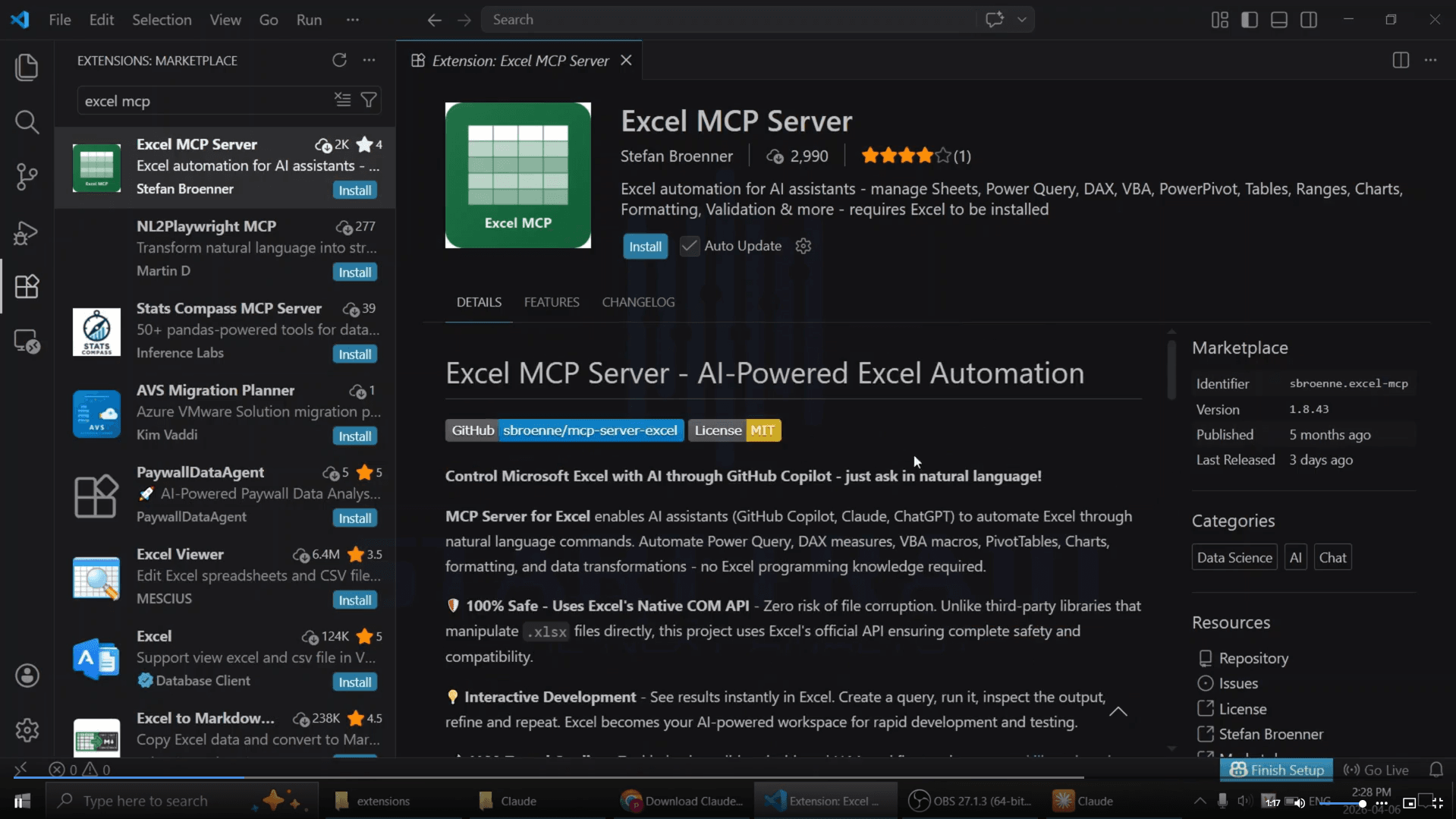 kết nối Claude AI với Excel