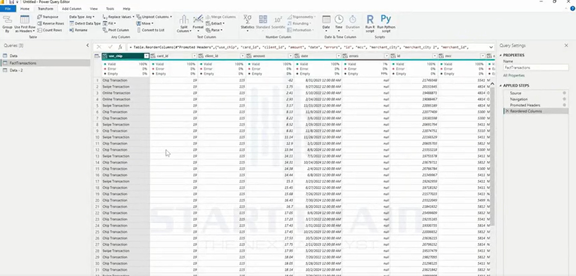 Chức năng Move trong Power BI