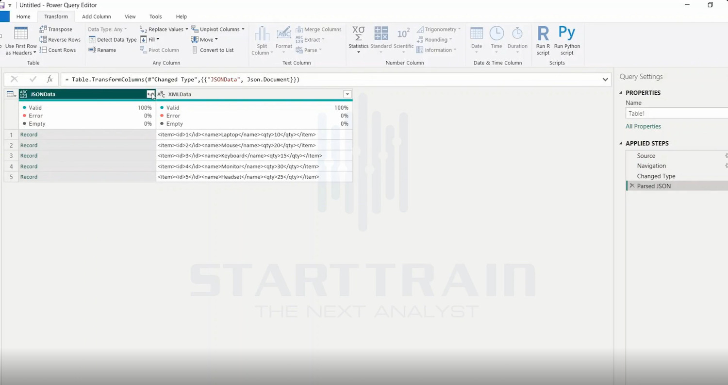Parse trong Power BI