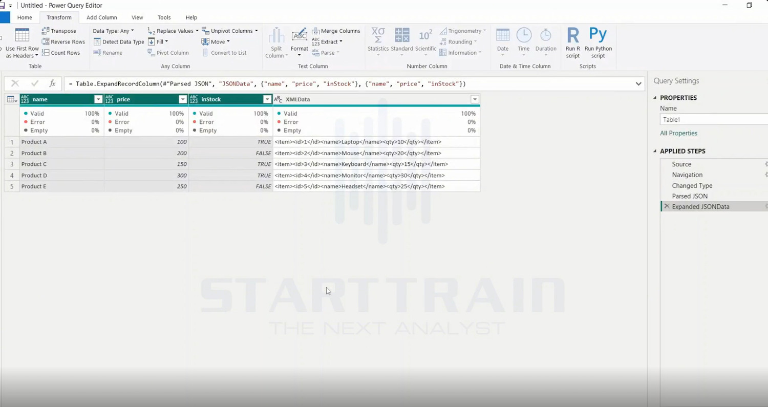 Parse trong Power BI