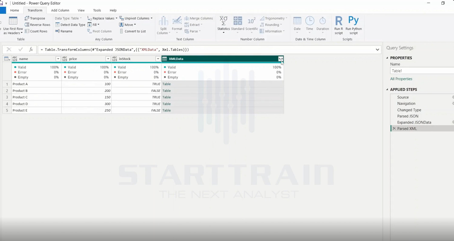 Parse trong Power BI