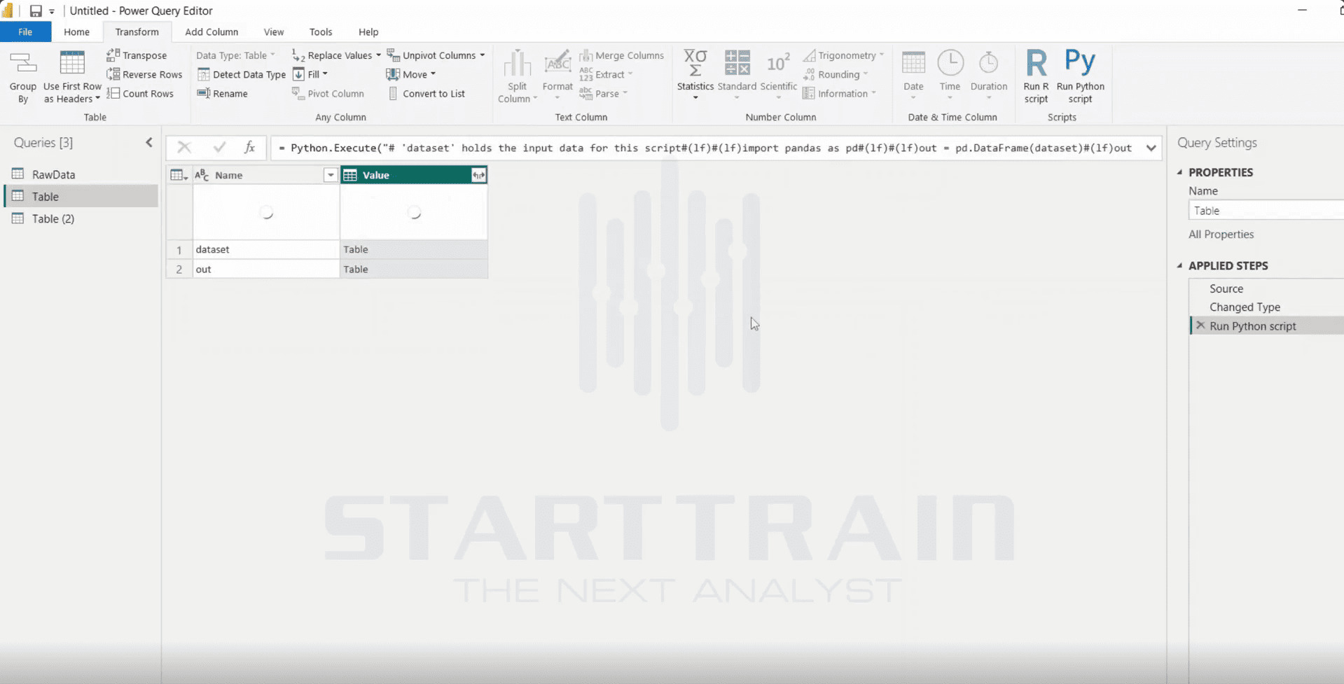 Chức năng Run Python Script