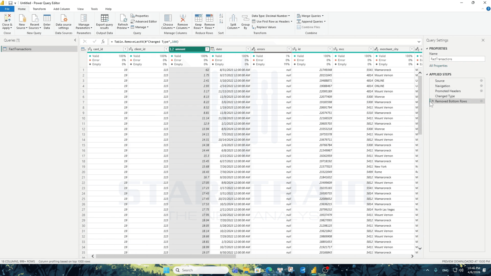 Remove Rows