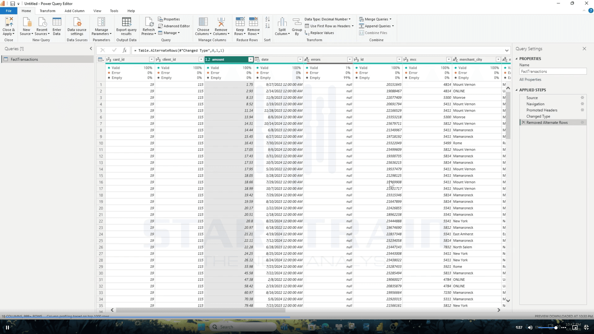 Remove Rows